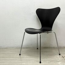 ● フリッツハンセン Fritz Hansen セブンチェア ブラックラッカー アルネ・ヤコブセン Arne Jacobsen デンマーク 北欧家具 G_画像1