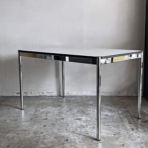 ■ USMハラー USM Haller モジュラーファニチャー Modular Furniture ハラーテーブル W125cm パールグレーラミネート アジャスターリング