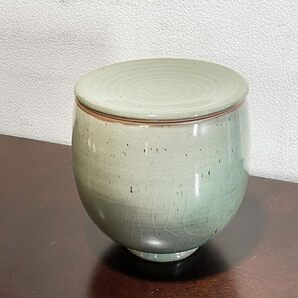 ◇ マルガレーテンヘーエ Keramische Werkstatt Margaretenhohe 李英才 蓋つきポット 大大 18 x 19 cm 現代作家 未使用品の画像4