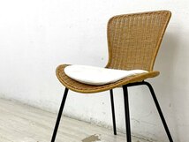 ● イデー IDEE マレアチェア MAREA CHAIR ダイニングチェア ラタン 籐 スチール ブラック 定価￥28,000- A_画像5