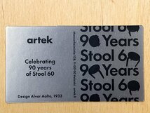 ◎ アルテック artek スツール60 Stool60 3本脚 バーチ材 ハニーステイン 90周年アニバーサリーステッカー付 定価￥47,300-_画像6