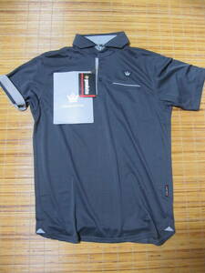  Gamakatsu polo-shirt ( Crown edition ) GM-3636 charcoal L size unused gamakatsu