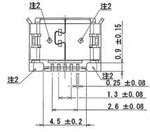 送料84円～ MicroUSBコネクタ 表面実装+スルーホール メス マイクロB 修理交換 MicroB Micro-B マイクロUSB 電子部品_画像8