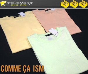 E33●コムサイズム COMME CA ISM●新品　TZ41　パステルカラー ビッグＴシャツ　L　３枚セット　定価9570円