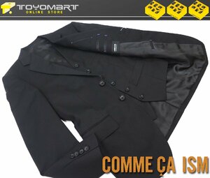 1151●コムサイズム COMME CA ISM●新品　9999　汎用性抜群の無地 ウールジャケット＆ベスト　ブラック/XXS　定価57000円　サンプル