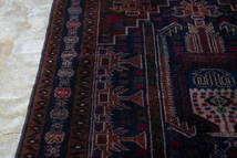 ￥38,000→25,000 スペシャル価格 205×112cm 手織り 絨毯 カーペット ヴィンテージ ラグ ペルシャ絨毯 アウトレット_画像6