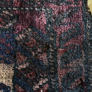 ￥25,000→￥16,000 スペシャル価格 124×85cm 手織り 絨毯 カーペット ヴィンテージ ラグ ペルシャ絨毯 アウトレットの画像10