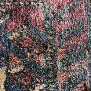 ￥25,000→￥16,000 スペシャル価格 124×85cm 手織り 絨毯 カーペット ヴィンテージ ラグ ペルシャ絨毯 アウトレットの画像9
