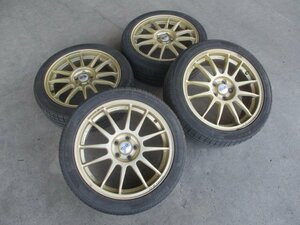 OZ レーシング 17インチ アルミホイール 7J 5穴 PCD100 +48 215/45R17タイヤ付き 中古