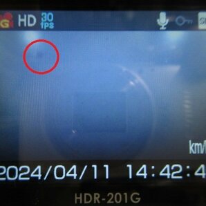 COMTEC コムテック ドライブレコーダー HDR-201G microSD 4GB付き 動作確認済み 中古 小難有りの画像8