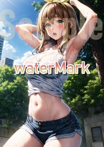 ★響け！ユーフォニアム：吉川優子 山岡ゆり【C17SKT33】★同人 イラスト A4ポスター オリジナル 特殊印刷 sexy art 巨乳