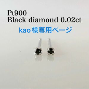 小さなピアス プラチナ！ ブラックダイヤ 0.02ct シンプルピアス