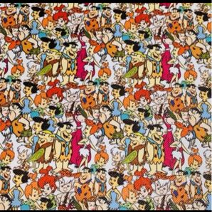 原始家族 フリントストーン柄 合皮生地 フェイクレザー