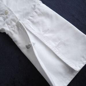 RALPH LAUREN ラルフローレン エンブレム刺繍 ダブルカフス カフスボタン コットンシャツ 長袖シャツ 白シャツ ホワイト 白 サイズ9の画像8