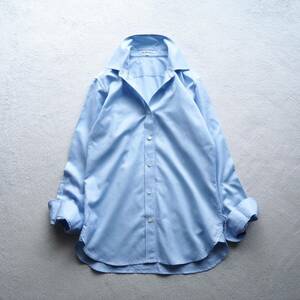 23区 canclini カンクリーニ ベーシックシャツ コットンシャツ 長袖シャツ サックスブルー ライトブルー 青系 水色 38サイズ