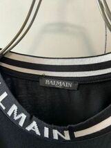 HH0015★10 高級 美品 BALMAIN バルマン ロゴ セットアップ 半袖 カットソー Tシャツ バイカー スウエット パンツ 白黒 サイズXS ZIP men's_画像4