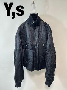 K0026★8 Y’s ワイズ YOHJI YAMAMOTO メンズ リバーシブル サテン ウール メンズ vintage archive トラックジャケット スウイングトップ