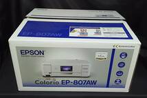 EPSON/インクジェット複合機/EP-807AW/中古/通電確認済み/印刷動作未確認/ジャンク/エプソン/コピー機/本体/元箱有り_画像1