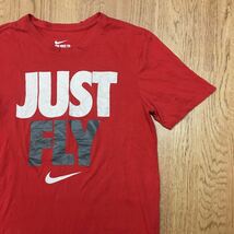 ＊USA直輸入＊〈NIKE 〉DRY-FIT ナイキ ◆ size M / 赤 半袖 Tシャツ トップス ◇ ロゴプリント JUST FLY スポーツウェア カジュアル_画像1