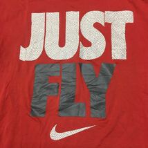 ＊USA直輸入＊〈NIKE 〉DRY-FIT ナイキ ◆ size M / 赤 半袖 Tシャツ トップス ◇ ロゴプリント JUST FLY スポーツウェア カジュアル_画像6