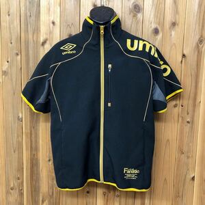 umbro /アンブロ /メンズM 半袖ジャケット ジップアップ ビッグロゴ ハイネック トレーニング スポーツウェア