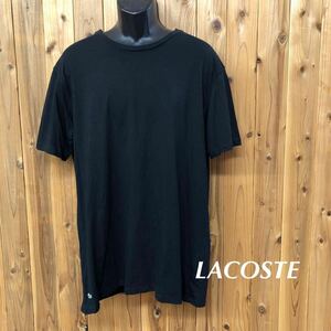 LACOSTE /ラコステ /メンズXXL 半袖Tシャツ トップス ブラック ワニ プリント カジュアル 古着 大きいサイズ