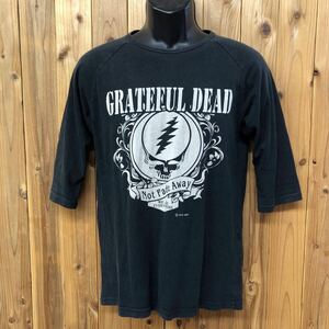 GRATEFUL DEAD /グレイトフル・デッド /メンズM 七分袖 Tシャツ トップス バンドTシャツ ビッグロゴ 黒 ロック パンク 音楽 古着