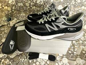 NB M990 BK6 (V6) 30.0cm (USA 12/UK 11.5) ブラック ウイズ:D/Made in USA (数回履かせて頂いたお品です。) 