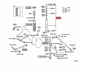 トヨタ ランドクルーザー 100 レクサス LX470 ショック アブソーバ リア 左 ABSORBER SHOCK REAR Genuine JDM OEM メーカー純正品 未使用