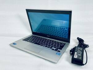 R7760B【USED】SONY SVT131B11N SVT1313AJG 13.3型タッチパネル/Core i5/メモリ4GB/HDD500GB/Win10Pro/WebCamera/Bluetooth/シルバー/