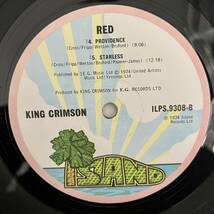 ★［英原盤］King Crimson/Red UKオリジナル　初回マト3U/6U★超メガレア★美盤！★1桁スタンパー！！★全曲再生確認済み！_画像7