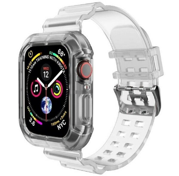 Apple Watch クリア 透明 スケルトン ベルト 38/40mm c