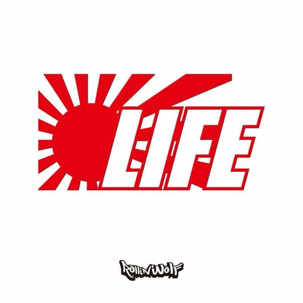 LIFE (ライフ) カッティングステッカー　日章旗　7.0×13.5