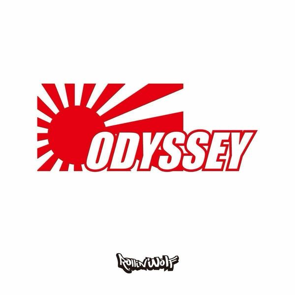 ODYSSEY (オデッセイ) カッティングステッカー　日章旗　7.0×17.5