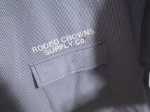 メンズ pj846 RCWB RODEO CROWNS ロデオクラウンズ シアサッカー ストライプ 半袖 カットソー L ブルー系/ホワイト 青系/白 Tシャツ_画像3