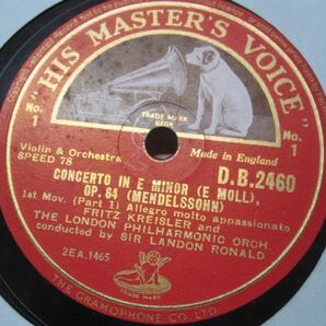 12in英国盤・フリッツクライスラーFritz Kreisler ランドンロナルド指揮 London phil・バイオリン協奏曲 (メンデルスゾーン) 3枚組・240476の画像2