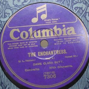 12inSP・英国盤・デイム クララ バットDame Clara Butt・The Enchantress(J. L. Hatton)/Three Fishers went sailing(John Hullah)・240452の画像2