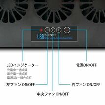 ◇送料無料◇ 換気扇 車用 ブラック 太陽光パネル搭載 換気ファン 3連 ソーラーファン _画像4