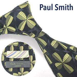 Paul Smith ポールスミス 美品 ネクタイ 高級シルク 花柄フラワー