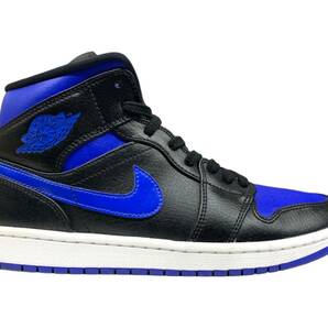 NIKE (ナイキ) AIR JORDAN 1 MID エア ジョーダン 1 ミッド スニーカー 554724-068 US8 26cm ブルー ブラック メンズ/025の画像4