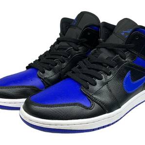 NIKE (ナイキ) AIR JORDAN 1 MID エア ジョーダン 1 ミッド スニーカー 554724-068 US8 26cm ブルー ブラック メンズ/025の画像1