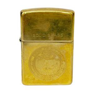 zippo (ジッポー) SOLID BRASS ソリッドブラス 96年製 ハワイ王国 ハイポリッシュ ゴールド 雑貨/028の画像1