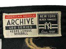 AMERICAN NEEDLE (アメリカンニードル) ARCHIVE 400 SERIES NEW YORK BLACK YANKEES CAP ベースボールキャップ SMU672A-NBY 黒/009_画像8