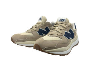 NEW BALANCE (ニューバランス) M5740CBB スニーカー 24.5cm US6.5 ベージュ×ネイビー ウィメンズ/006