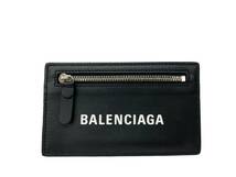 BALENCIAGA (バレンシアガ) 501651 ロゴ レザーコインパース カードケース パスケース ブラック×ホワイト ウィメンズ/028_画像1