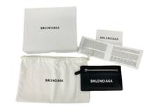 BALENCIAGA (バレンシアガ) 501651 ロゴ レザーコインパース カードケース パスケース ブラック×ホワイト ウィメンズ/028_画像10