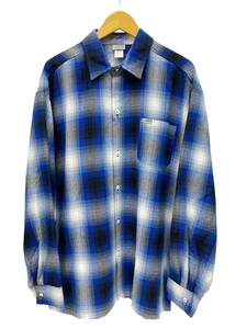 CalTop (キャルトップ) PLAID FLANNEL L/S SHIRT 長袖シャツ USA製 L ロイヤル×ホワイト メンズ/028