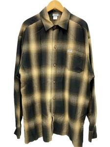 CalTop (キャルトップ) PLAID FLANNEL L/S SHIRT 長袖シャツ USA製 L ブラウン×カーキ メンズ/028