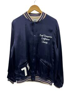 HOUSTON (ヒューストン) RAYON AWARD JACKET（EAST）レーヨンアワードジャケット L 51250 ネイビー 紺 メンズ/028