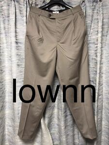 46 新品 20SS lownn ローン ADJUSTED PANTS セットアップ スラックス パンツ シャツ ジャケット ブルゾン ウール TAUPE トープ